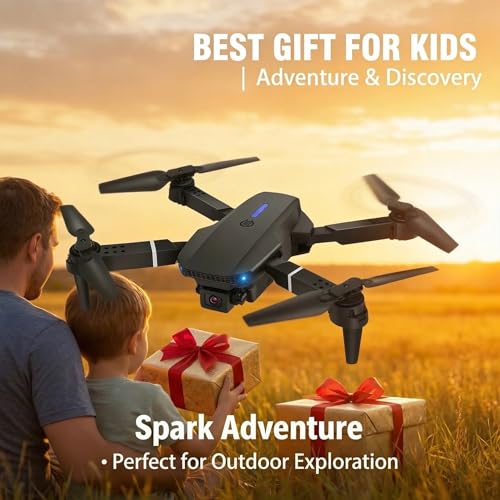 Drone with Camera 1080P HD,FPV Foldable Mini Drone for Adults(Black)