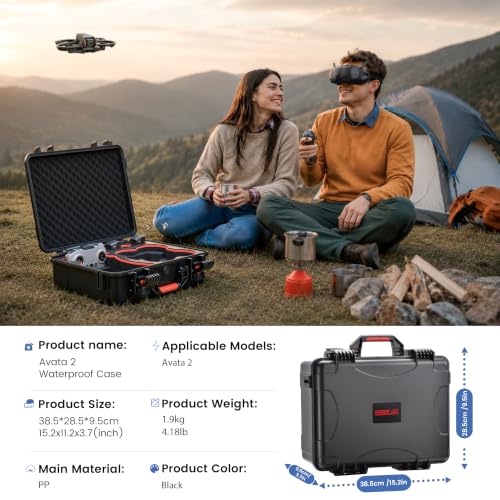 STARTRC Hard Waterproof Case for DJI Avata 2 Fly Smart Combo,FPV Drone