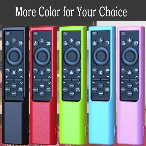 2Pack Remote Case Cover for Samsung Smart TV Remote | BN59 Series Straight Controller Universal Silicone Battery Cover Sleeve Glow in The Dark Green Blue