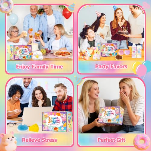 Taba Squishy Making Kit, DIY Taba Squishy Kit,18oz Squishy 7 Molds Silicone