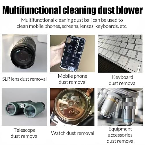 Air Duster, Large Dust Ball Hair Dryer Manual Silicone Blow Pump Cleaning Tool Coffee Grinder, Camera, Keyboard, Watch Dust Removal Tool Coffee Cleaning Tool (Green) - color: Green