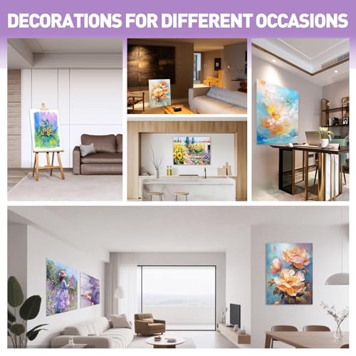 FUMILE Canvas for Painting 18x24, 4 Pack Large Stretched Canvas for Painting-5/8 in Profile Primed White Blank Painting Canvas Value Pack for Oil & Acrylic Paint - size: 18x24 in
