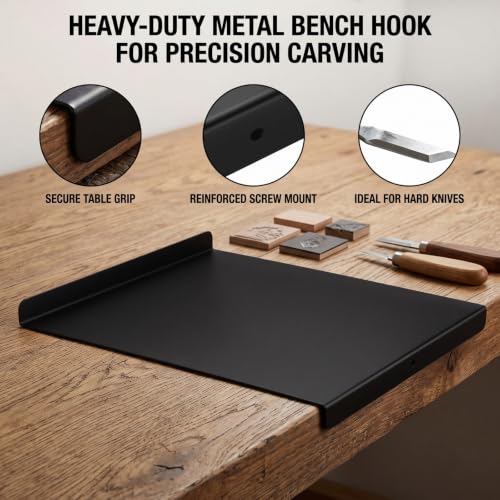 ElaraBerry 14.5 x 12.5'' XL Metal Bench Hook Inking Plate Printmaking Tool