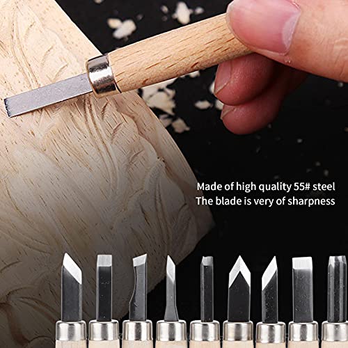 12Pcs Wood Carving Tools, Steel Wood Carving Knife Set, Whittling Knife with Plastic Storage Box, Versatile Whittling Kit for Beginners Carving Rubber, Linoleum Blocks