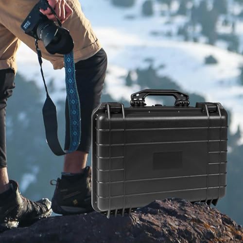 Jack Boss 18x 13.8x 8 Inch Hard Case, Portable Weather Waterproof Protective Camera Case with Customizable Foam, Fit Use of Drones, Camera, Equipments, Black4 - color: BLACK
