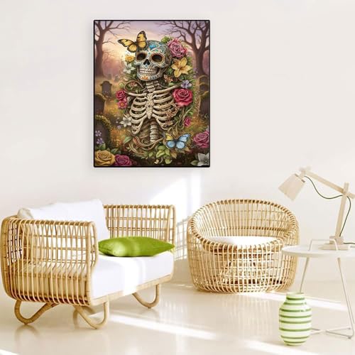 WUSARPLY Skull Diamond Painting Kits for Beginner Adults - color: YA010