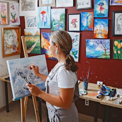 MECCANIXITY 2 Pcs Stretched Canvas for Painting, 8 x 10 Inch Blank Artist Boards 4/5 Inch Profile Cotton Canvas Panels for Beginners Professionals,White - size: 8 x 10 Inch