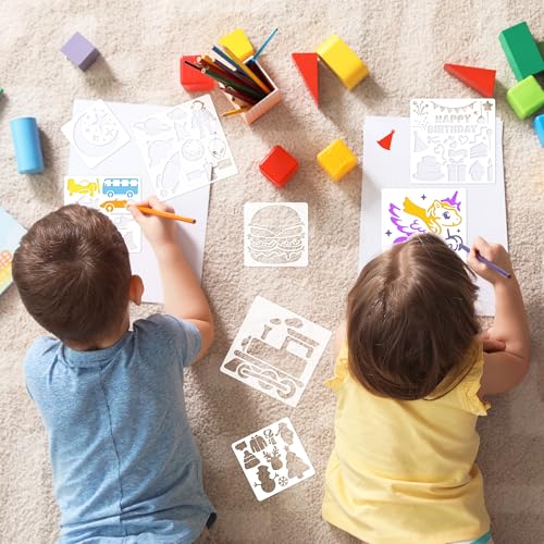 48PCS Stencils for Kids, Stencils for Painting Crafts