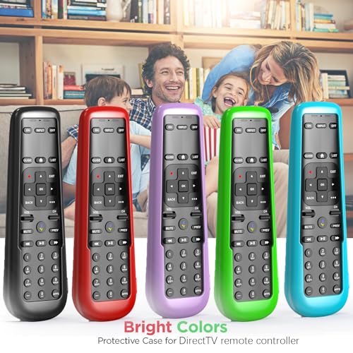 3PACK Case for DirecTV Remote, Cover for AT&T TV Now Receiver C71KW / RC82V Voice Remote Control Skin Sleeve Purple Blue Red - color: Red Blue and Purple