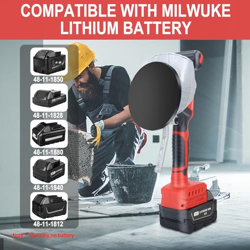 Tile Vibration Leveling Machine Compatible with Milwa-ukee 18V Battery, Cordless Tile Vibration Machine Installation Tool 150W Tiler Vibrator Tool with 8 Speed Suction Cup Digital Display (No battery)