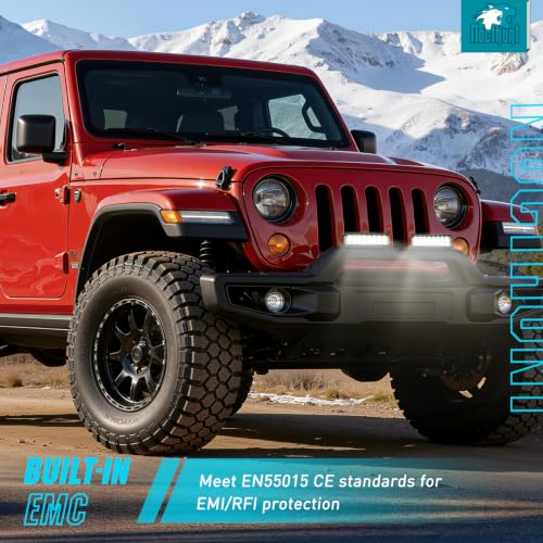Nilight 6 Inch LED Light Bar 2PCS 50W Spot Flood Combo Lamps - color: 50W Led Pod 2Pcs White