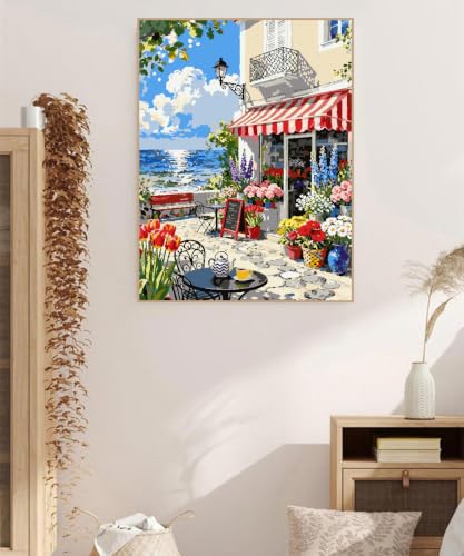 ZRIZQ Paint by Numbers Kit for Adults Beginner Landscapes,City Scape,16x20 - color: 16"X20"Rolled Canvas(Frameless)-Landscape 18