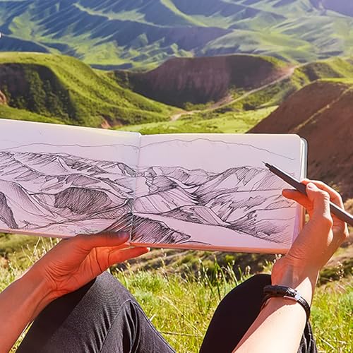 Vienrose Watercolor Sketchbook Journal 5.5x8.2 Inch 24 Sheets Black - color: Black, size: 5.5x 8.25 Inch