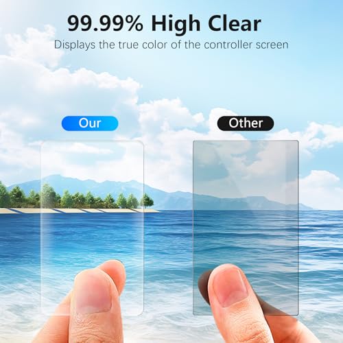 AMAZEAR Lens Screen Protector for DJI Osmo Action 5 Pro (2 Sets), Action5 Pro Accessories Tempered Glass Protector OLED Display, Ultra HD, 9H, Scratch Resistant, Bubble-Free(TGP & Lens Caps)