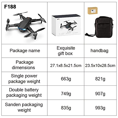 GPS Folding Drone with Brushless Motors, 6K HD Camera, 56 Min Flight, 1000M Range | Altitude Hold, Auto Return, RC Quadcopter for Adults - style: F188