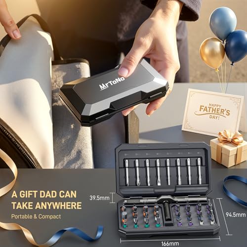 Father’s Day Gifts for Men,42 in 1 Magnetic Screwdriver Set with Gift Box - color: Father’s Day Grey, size: 42 PCS