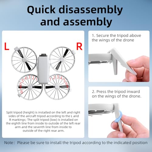 BTG Landing Gear Landing Legs Extensions for DJI Flip Drone Accessories Parts