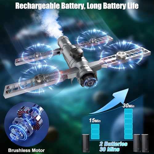 OBEST Drone with Camera, 4.3 Inch Screen Remote Control, Electric Adjustable Camera, App Control, Brushless Motor, Intelligent Barrier Protection, FPV Drones for Beginners