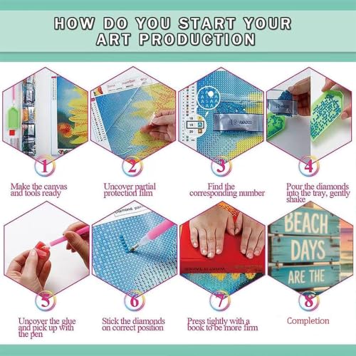 Beach Diamond Painting Kits for Adults - Sunset Diamond Art Kits for Adults - color: G9744