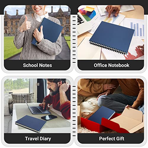 EUSOAR 5 Subject Notebook with Tabs, 1pcs B5 7.3"x10.2" Spiral College Ruled, 100GSM 120Sheets/ 240Pages of Lined Paper, Thick Hardcover, for Journal Students, Office and Business, Royal Blue - color: Royal Blue, size: B5-1Pack