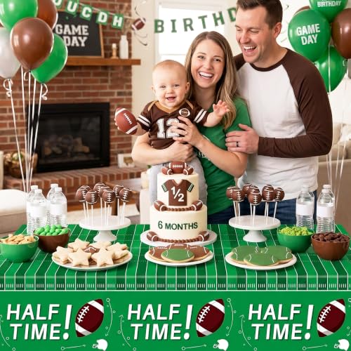 3Pcs Football Party Tablecloths Half Time Birthday Decorations - color: Half Time Football