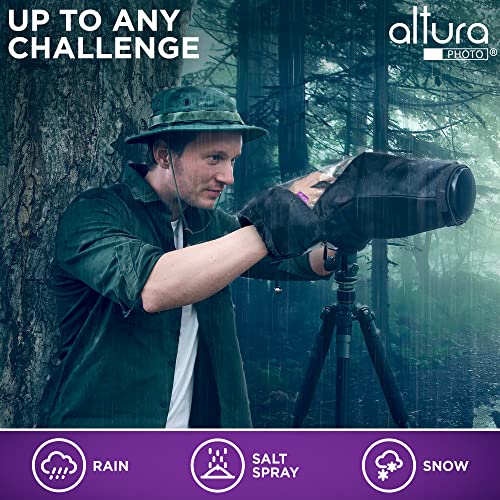 Altura Photo Camera Rain Cover, Waterproof Lens Jacket for Canon Sony Nikon