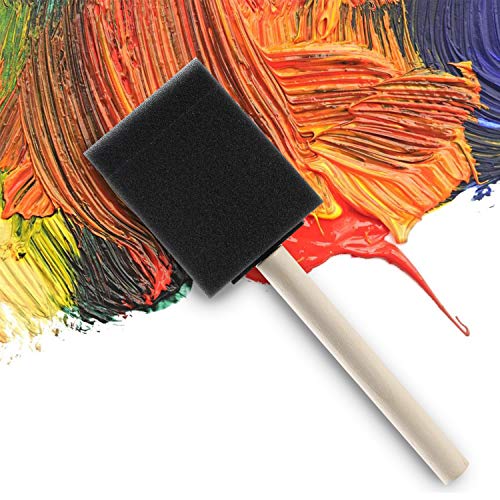 Bates Foam Paint Brushes, 2-Inch, 48 Pack - Sponge Brushes for Painting, Staining, and Mod Podge - color: Black, size: 2 inch, 48 Pack