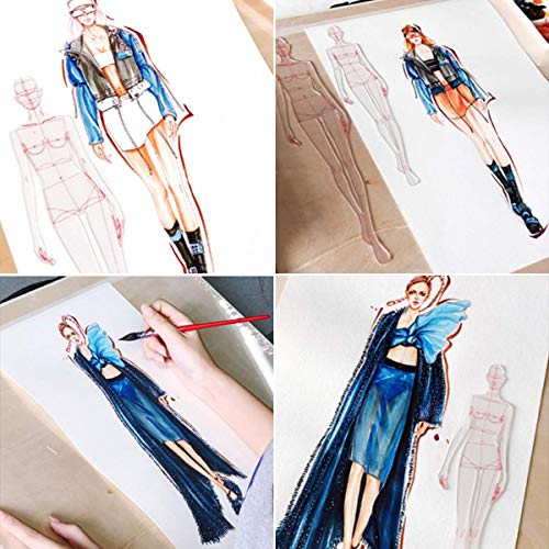 Update 4PCS Fashion Drawing Ruler, French Curve Ruler Sewing Humanoid Patterns Design, Clothing Measuring French Curve Rulers A4 Pattern Paper Draft Drawin - size: 3PCS Moving Rulers (A4)