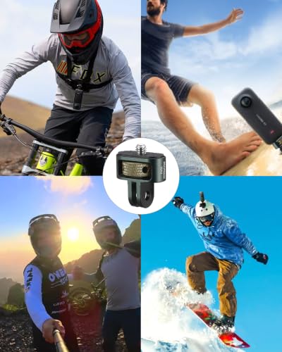Camera Tripod Adapter, 2pcs 1/4" Adapter Screw Head Camera Mount Compatible with Insta 360/Gopro Hero/Sjcam Action Cameras and Other Standard 1/4" Accessories, Quarter Inch Mount for GoPro Ecosystem. - size: 2-prongs interface*2