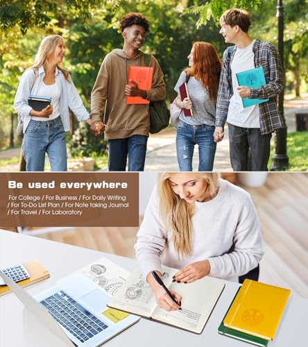 Biuwory B5 Leather Journal Notebook, 256 Lined Pages, Hardcover 7.8"×10.2" - color: Blue, size: Lined-256 Pages (7.8"×10.2")