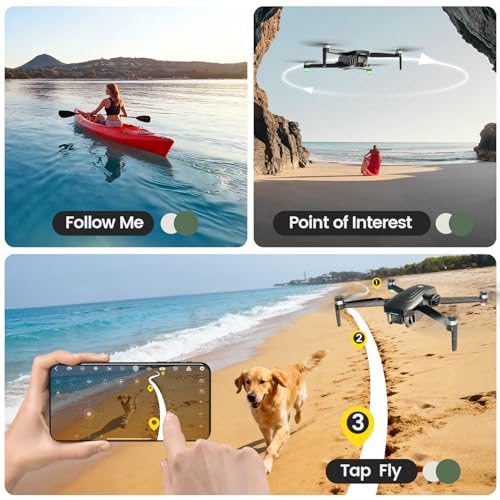 Holy Stone HS175G GPS Drone With 4K EIS Camera For Adults, 249g Foldable RC Quadcopter With Auto Return, Follow Me, 90 Mins Flight Time, Battery Fast Charge, Headless Mode