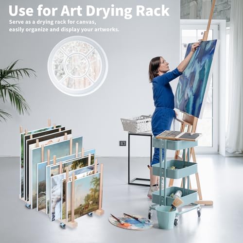 Art Storage Rack with Caster Wheels, Painting Storage for Canvas - color: rack
