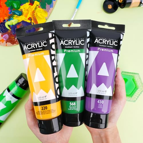 AUREUO Hooker's Green Acrylic Paint, 4 fl oz / 120ml, 1 Tube - color: Hooker's Green, size: 4 Fl Oz (Pack of 1)