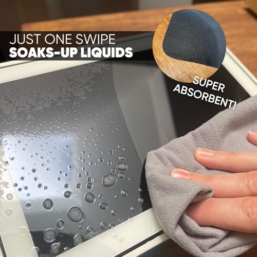 Premium Lens Screen Cleaning Cloth by Microfiber Wholesale | Black | 8”x8” | 10pk | Soft Microfiber Suede | Compact Size Reusable | No Lint Scratch-Free Durable | Lenses Screens iPads - color: Black