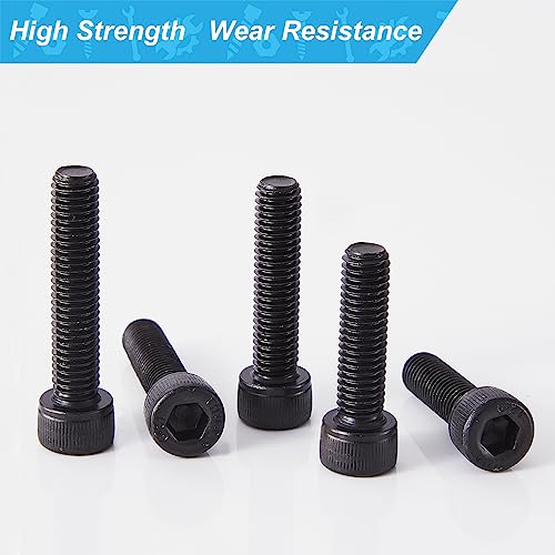 M3 x 20mm 25mm 30mm 35mm 40mm Hex Socket Head Cap Screws Bolts, 12.9 Grade Alloy Steel, Black Oxide Finish, Metric Allen Drive, Fully Threaded, Assortment Kit 100Pcs - size: Socket M3x20-40 mm