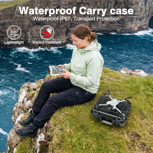 Lekufee Waterproof Hard Case for DJI Mini 5 Pro Drone, DJI RC 2, RC N3/N2