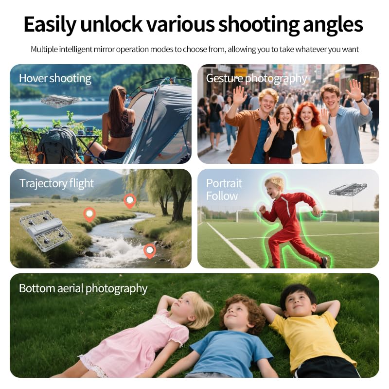 2K Dual Camera Drone with 4.5" LCD Screen Remote (No Phone Needed), Brushless Motor FPV Quadcopter, Under 249g Mini Drone, Foldable Design, 2 Batteries, Optical Flow Stable Hover, Portable for Adults