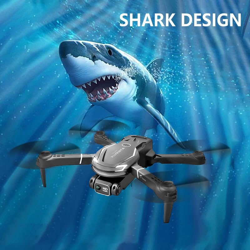 FLYVISTA Cool Mini Drone with Camera for Kids Adults Beginners, 1080P FPV Camera Remote Control Drone for Kids with 2 Batteries, One-Click Take Off/Landing, Altitude Hold, Headless Mode, 360° Flips, 3-Gear Speeds , Emergency Stop, Toys Gifts for Adults Be