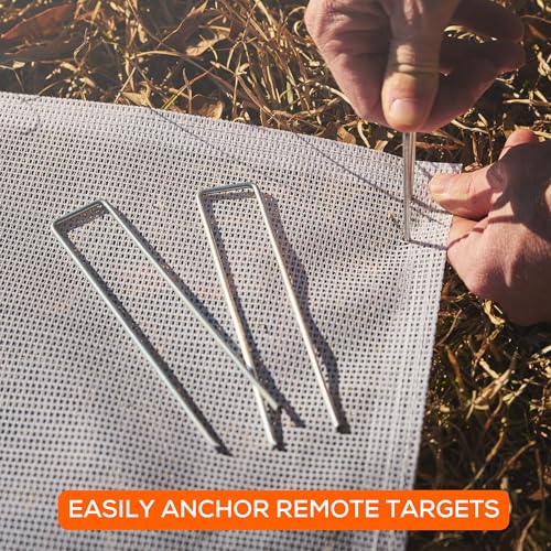 Sky High Bull's-Eye (24"x24") Degradable Drone Ground Control Point GCP with 30 Staples (Black/White Checkerboard) | Aerial Targets for Drone Mapping & Surveying | Compatible with DroneDeploy & Pix4D - size: 24in Burlap Checkerboard (6)