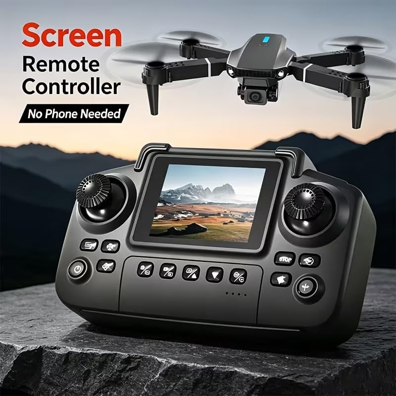 E88max Drone with Screen Controller for Beginners, Foldable Mini Drone.