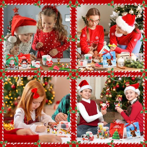 Capoda 18 Set Christmas DIY Craft Kit Christmas Air Dry Clay Kit - style: Christmas