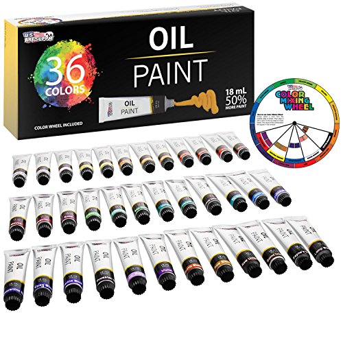U.S. Art Supply Professional Oil Paint Set, 36 Vibrant Colors in 18ml Tubes - style: 36-Color