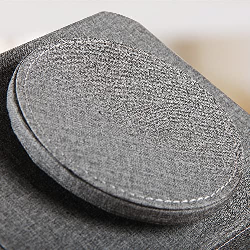 PU Leather 360° Rotatable Remote Control Holder,Nightstand TV Remote Caddy - color: D Gray