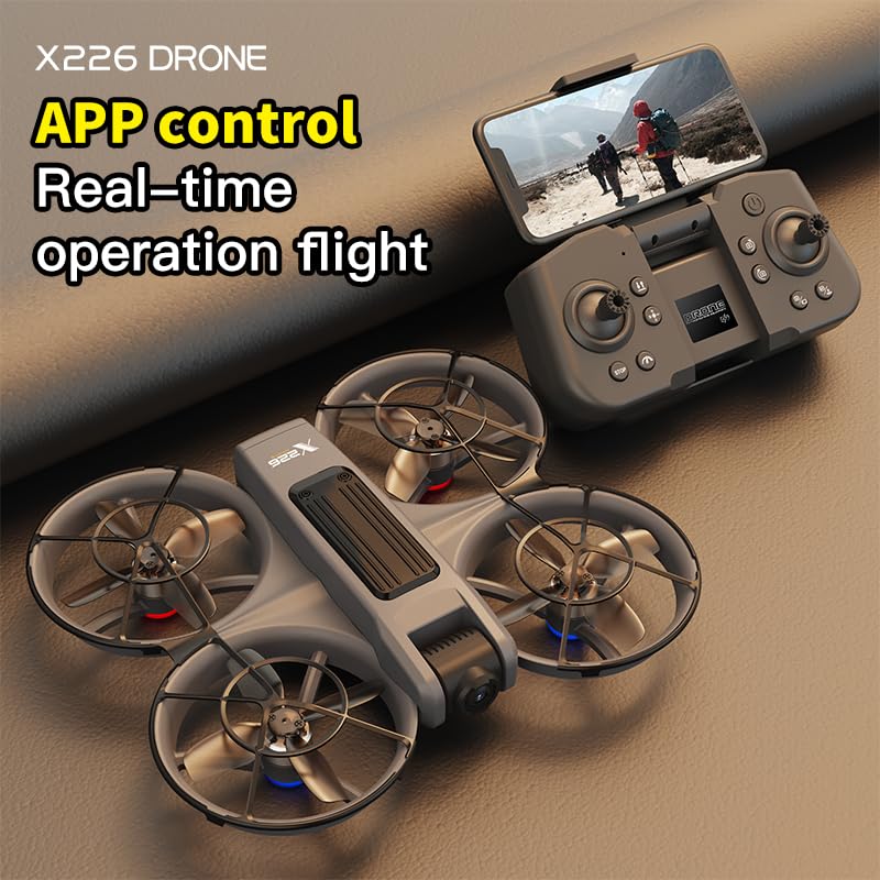 Adult FPV Drone with VR Goggles, First Person View, 1080P HD Camera for Beginners Quadcopter, 360° Flip Stunt, Brushless Motor, Optical Flow Position Hover, Adjustable Speed, Propeller Guards, One Key Takeoff & Landing, Remote Control Aircraft for New Pil