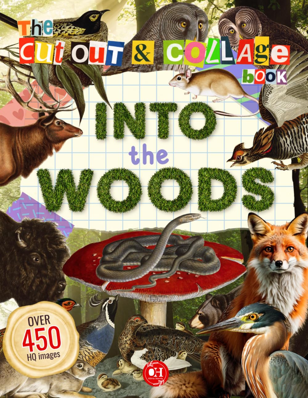 The Cut Out And Collage Book - Into the Woods: Over 450 Forest Nature Illustrations for Paper Crafts Activity, Collaging, Vision Boards, Junk Journals, and Scrapbooking