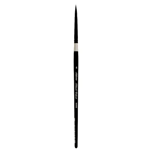 Silver Brush Limited Black Velvet Round Watercolor Paintbrush, Size 4 - size: 4