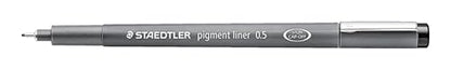 Staedtler Pigment Liner, 0.5mm, Black Ink (308-0.5) - style: 0.5mm