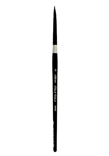Silver Brush Limited Black Velvet Round Watercolor Paintbrush, Size 6 - size: 6