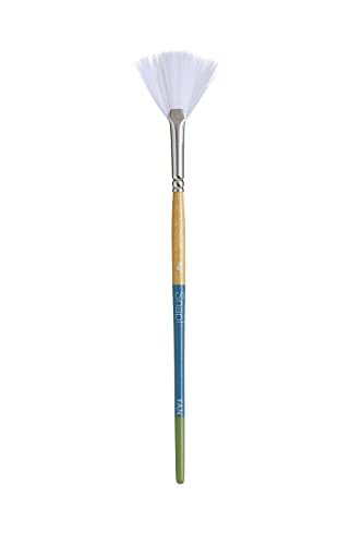 Princeton PAB98505 Snap Brush Taklon Fan, White - size: Size 4, style: Fan