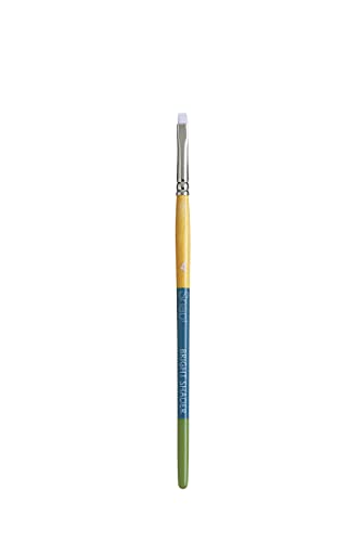 Princeton PAB98504 Snap Brush Taklon, White - size: Size 4, style: bright shader